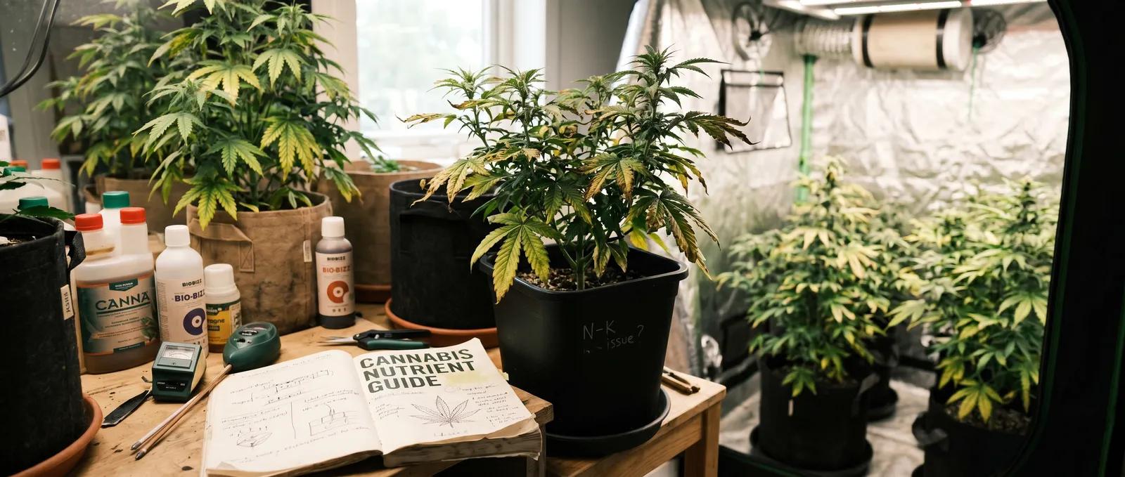 AZARIUS · The cannabis nutrient deficiency chart at a glance