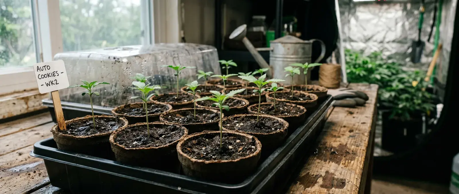 AZARIUS · Step 1: Recognise when the cannabis seedling stage begins and ends